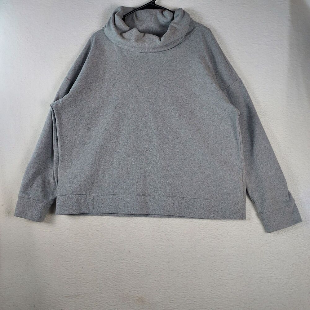 Time and Tru Womens XL 16-18 Gray Cowl Neck Pullover Soft Knit Top